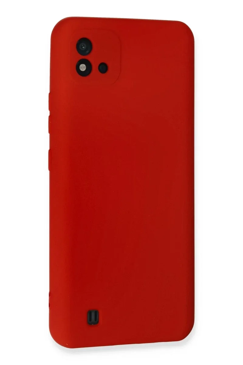Realme C11 2021 Kılıf Nano içi Kadife Silikon - Kırmızı Realme C11 2021 Kılıf Nano içi Kadife Silikon - Kırmızı