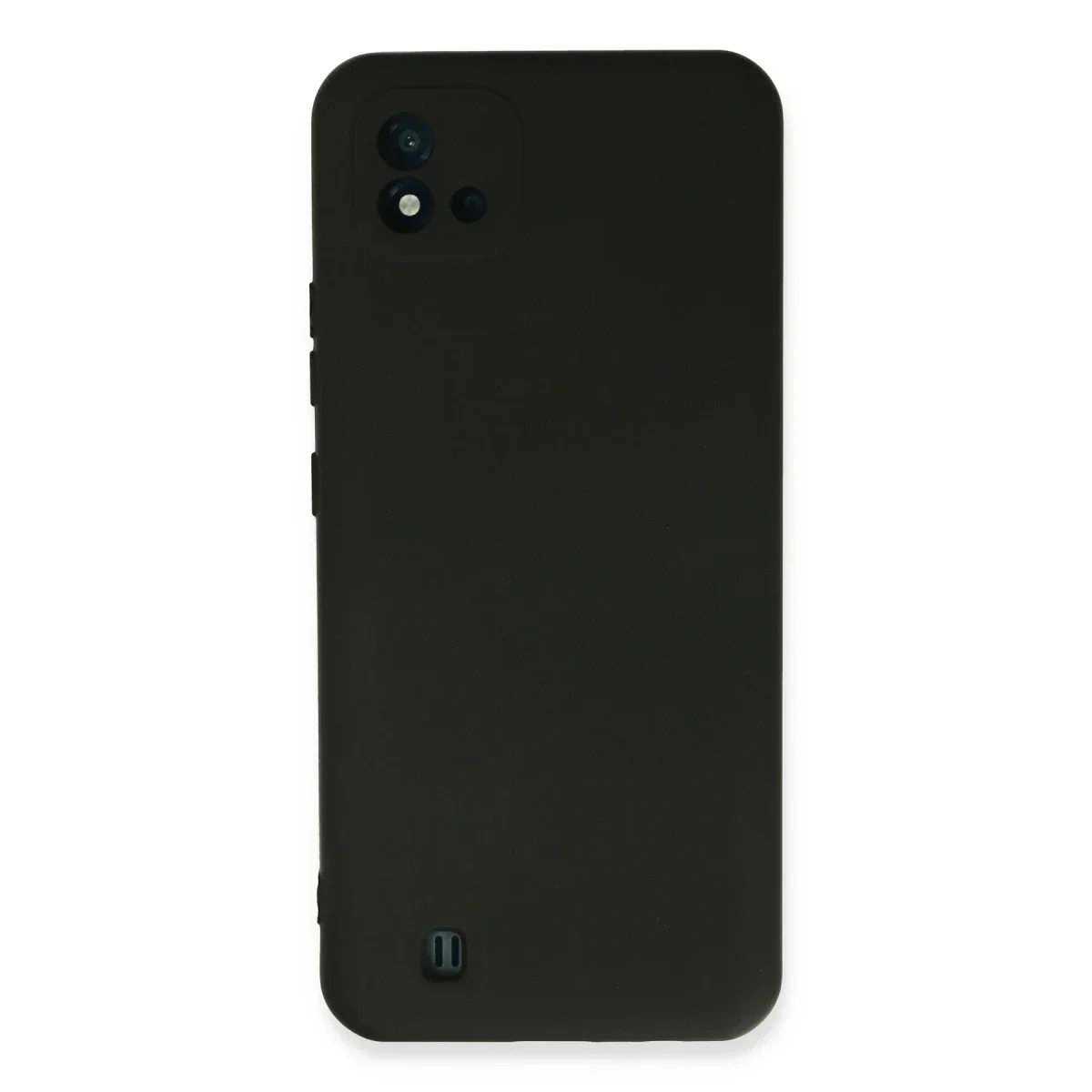 Realme C11 2021 Kılıf Nano içi Kadife Silikon - Siyah