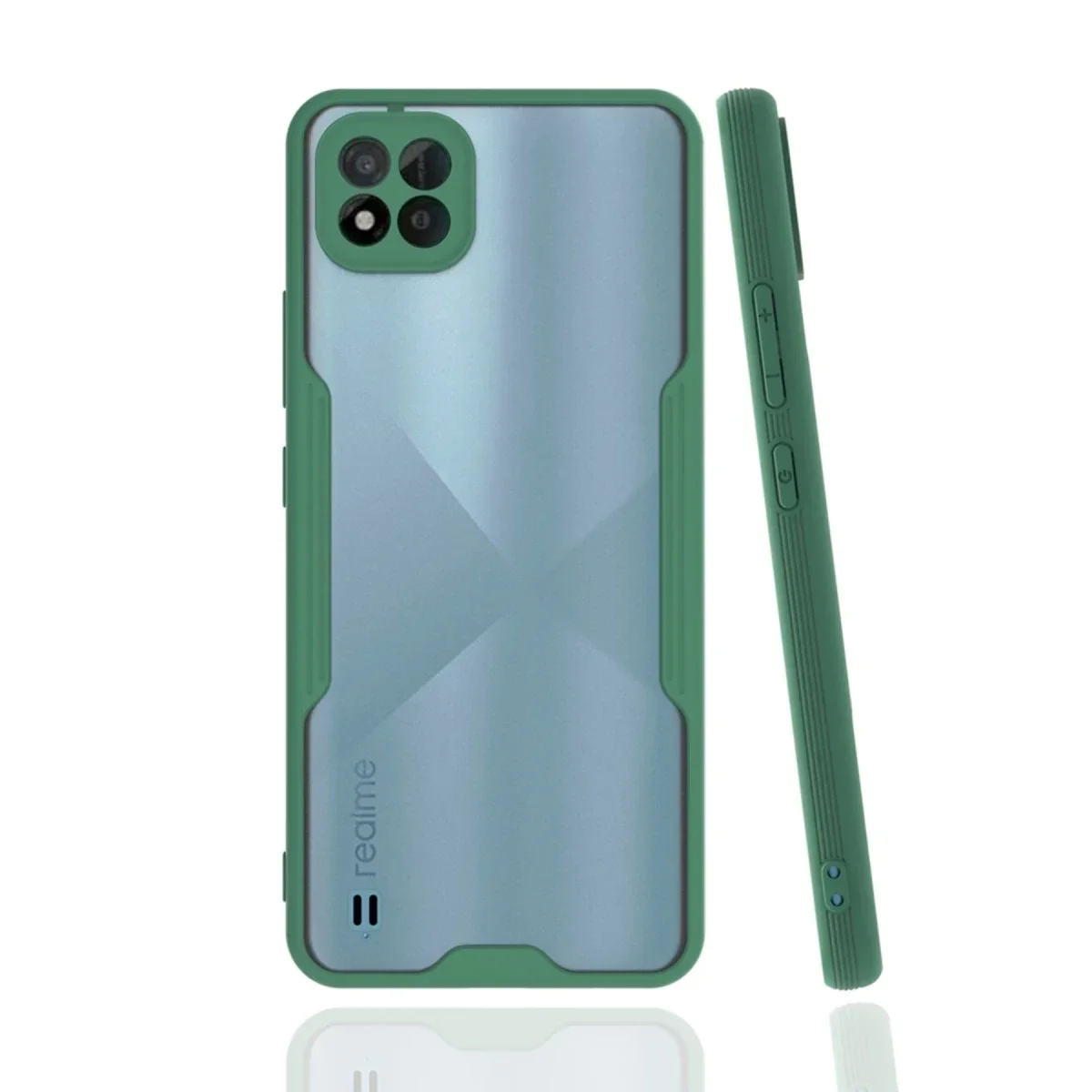 Realme C11 2021 Kılıf Platin Silikon - Yeşil Realme C11 2021 Kılıf Platin Silikon - Yeşil