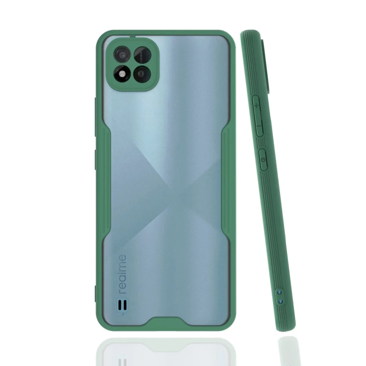 Realme C11 2021 Kılıf Platin Silikon - Yeşil Realme C11 2021 Kılıf Platin Silikon - Yeşil