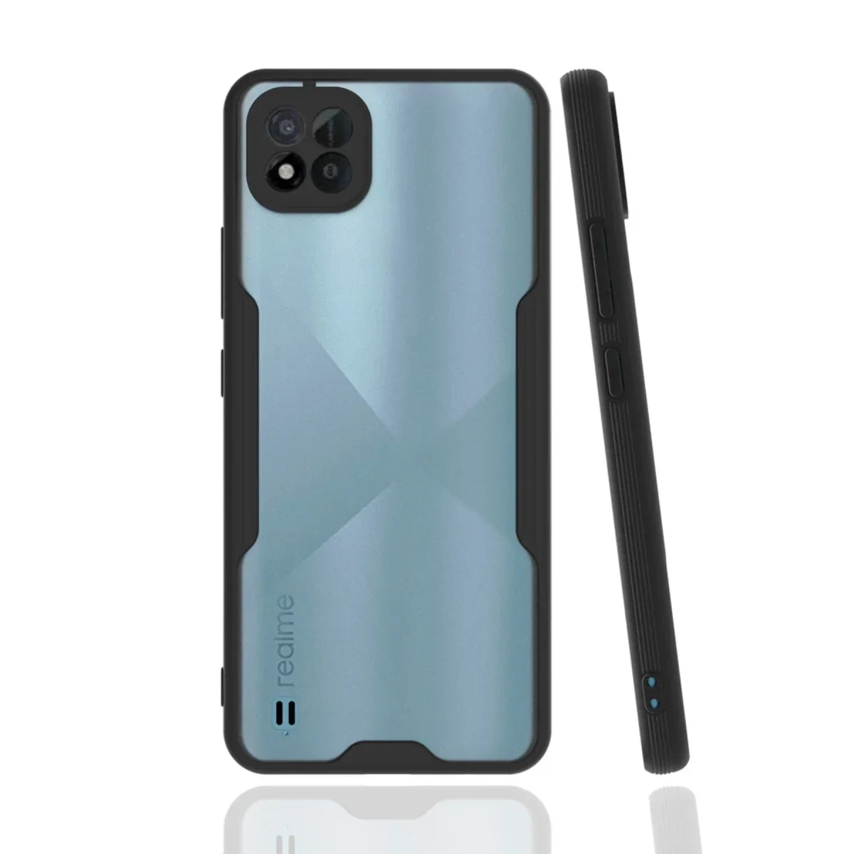 Realme C11 2021 Kılıf Platin Silikon - Siyah Realme C11 2021 Kılıf Platin Silikon - Siyah