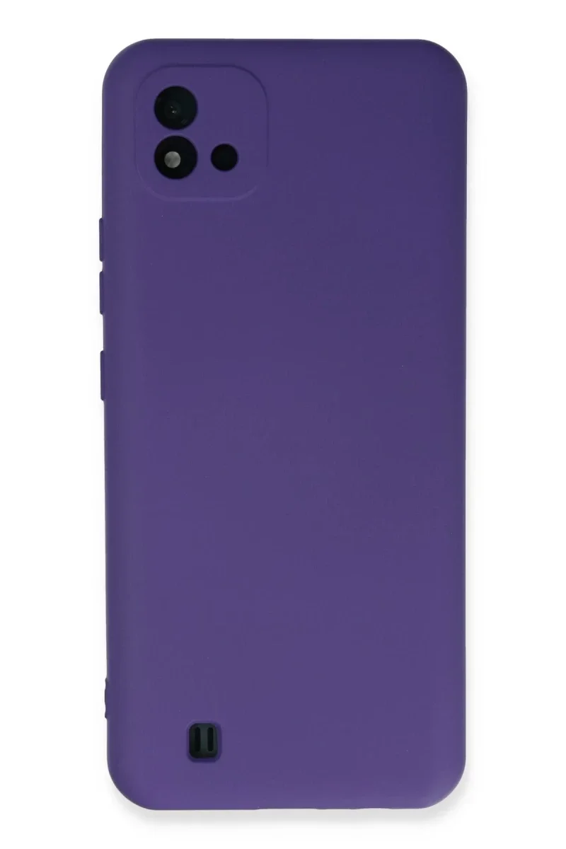Realme C11 2021 Kılıf Nano içi Kadife Silikon - Mor Realme C11 2021 Kılıf Nano içi Kadife Silikon - Mor