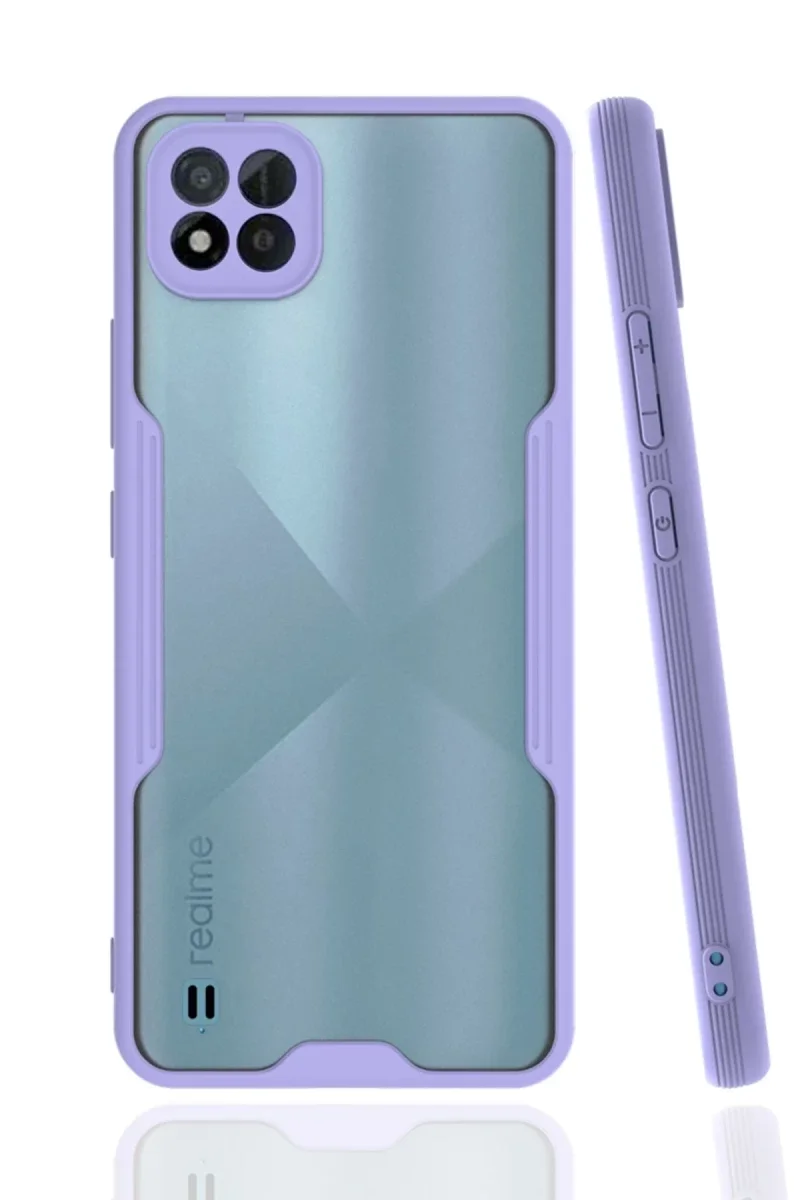 Realme C11 2021 Kılıf Platin Silikon - Lila