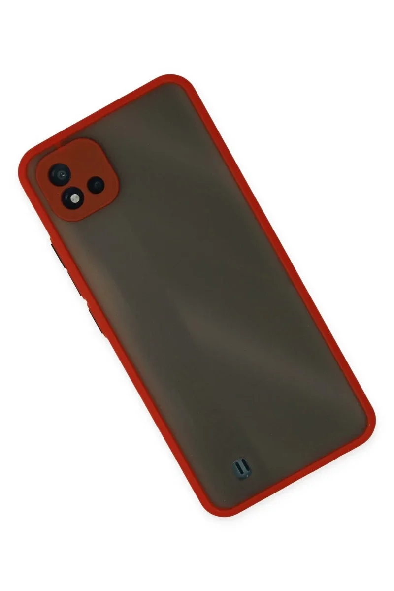 Realme C11 2021 Kılıf Montreal Silikon Kapak - Kırmızı