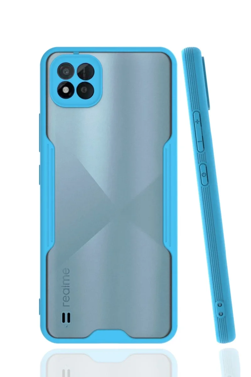 Realme C11 2021 Kılıf Platin Silikon - Mavi Realme C11 2021 Kılıf Platin Silikon - Mavi