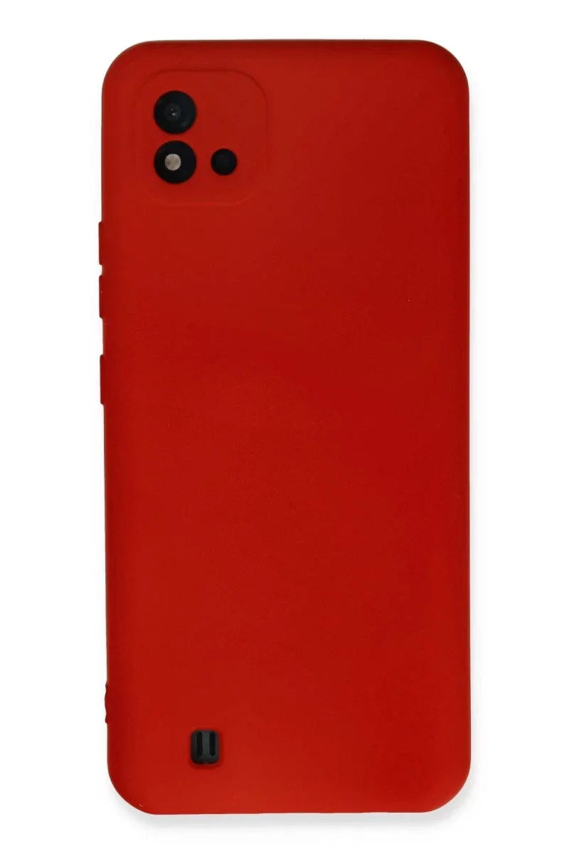 Realme C11 2021 Kılıf Nano içi Kadife Silikon - Kırmızı Realme C11 2021 Kılıf Nano içi Kadife Silikon - Kırmızı