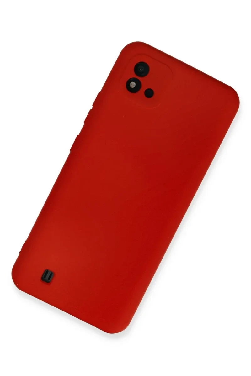 Realme C11 2021 Kılıf Nano içi Kadife Silikon - Kırmızı Realme C11 2021 Kılıf Nano içi Kadife Silikon - Kırmızı