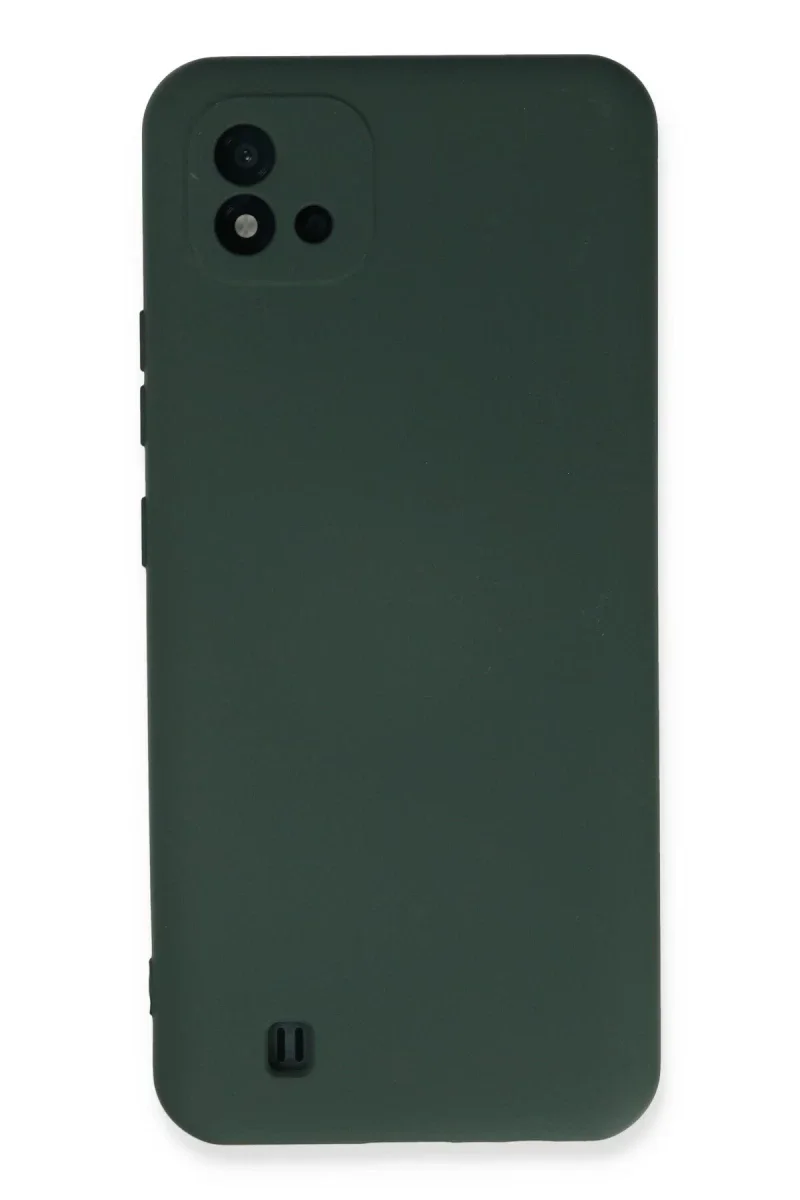 Realme C11 2021 Kılıf Nano içi Kadife Silikon - Koyu Yeşil Realme C11 2021 Kılıf Nano içi Kadife Silikon - Koyu Yeşil