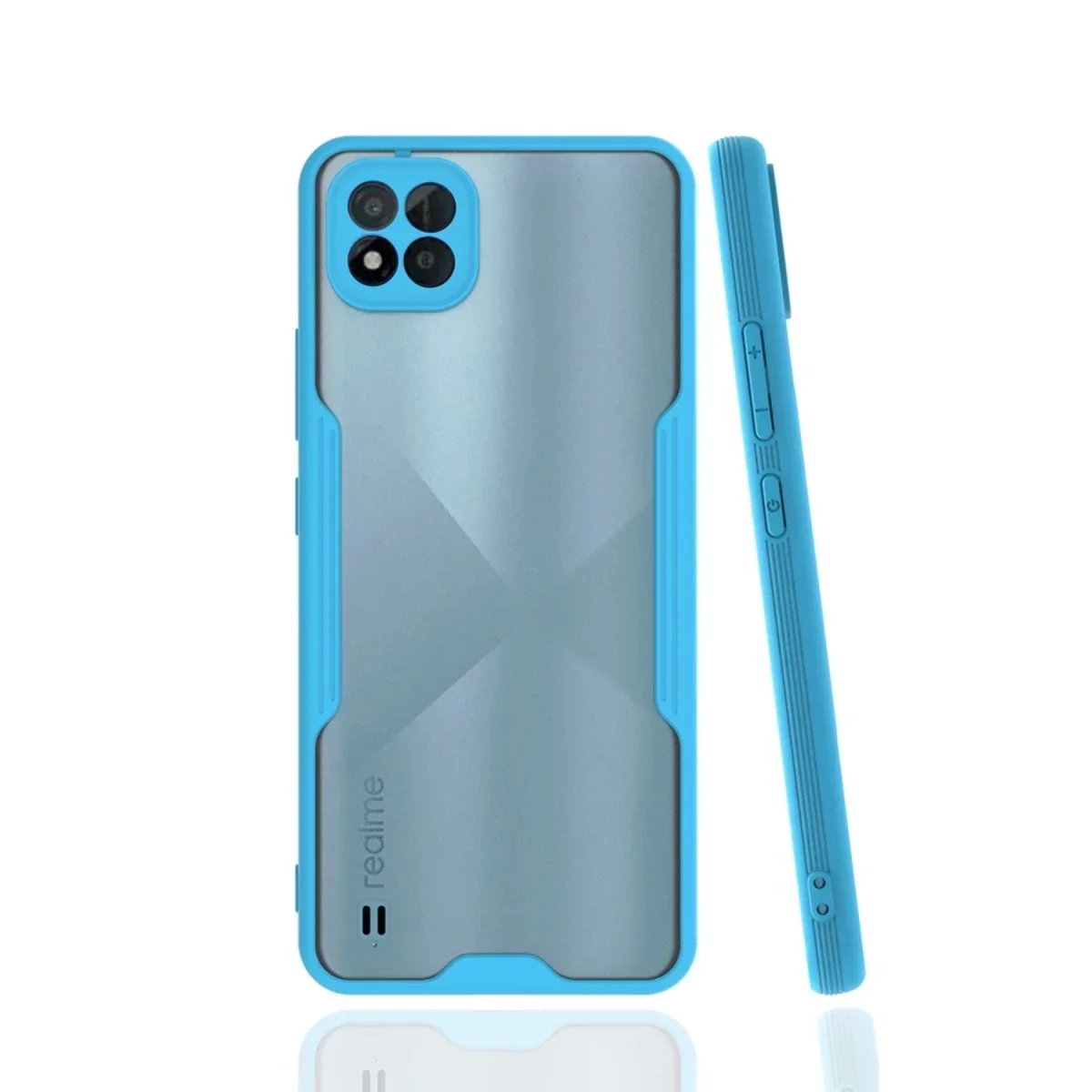 Realme C11 2021 Kılıf Platin Silikon - Mavi Realme C11 2021 Kılıf Platin Silikon - Mavi