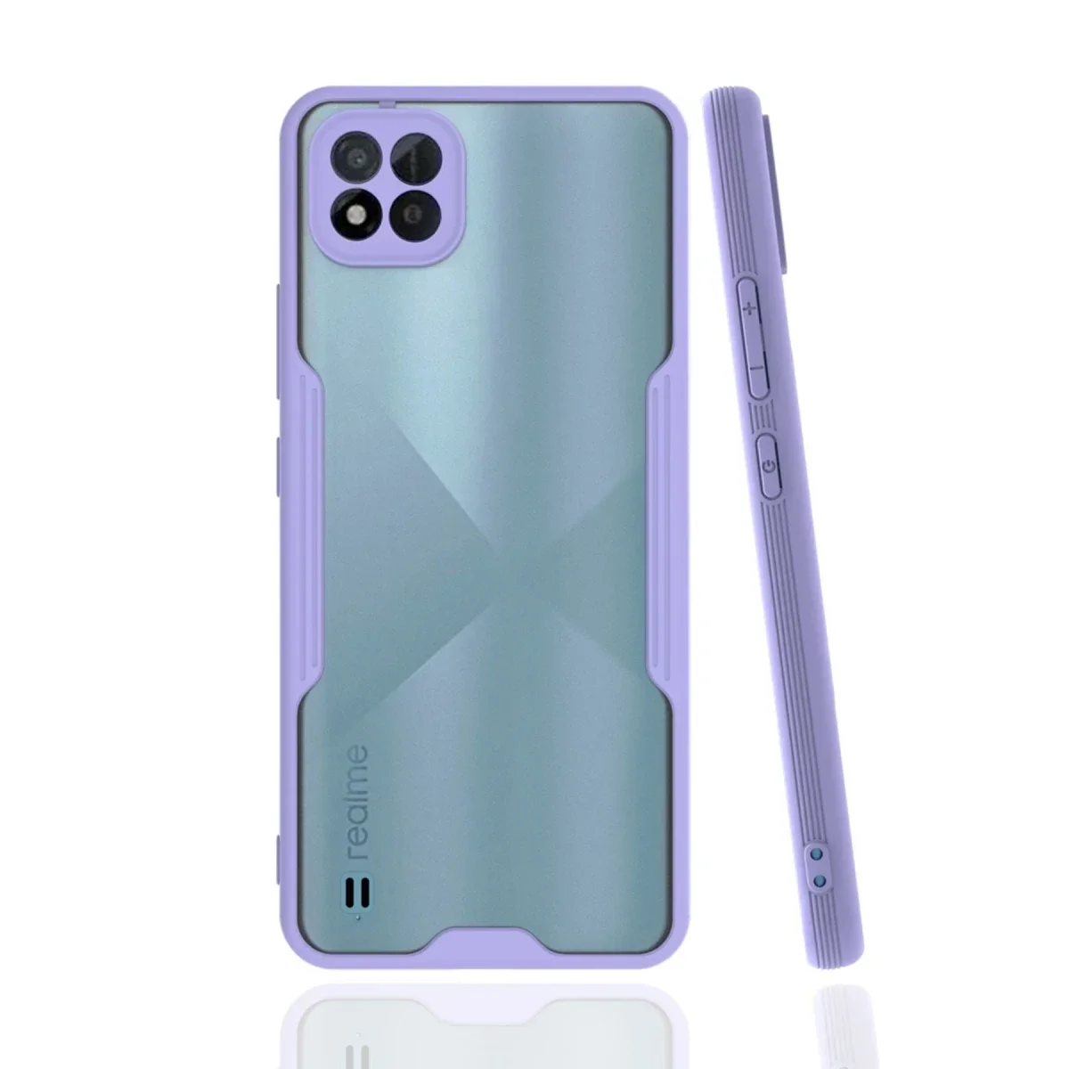 Realme C11 2021 Kılıf Platin Silikon - Lila