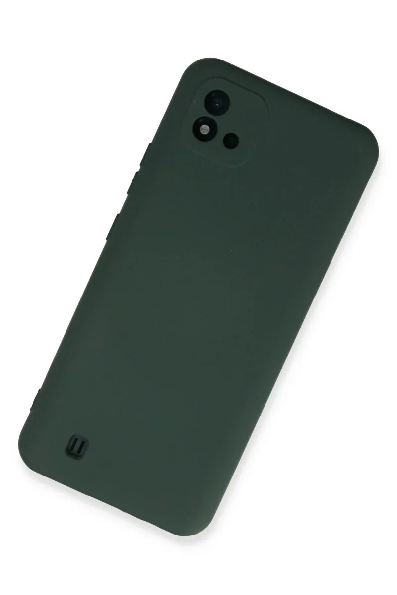 Realme C11 2021 Kılıf Nano içi Kadife Silikon - Koyu Yeşil Realme C11 2021 Kılıf Nano içi Kadife Silikon - Koyu Yeşil