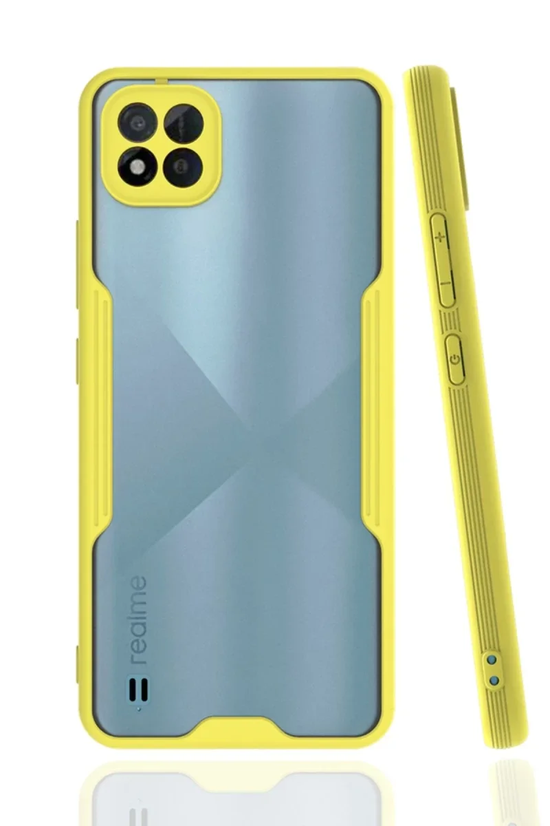 Realme C11 2021 Kılıf Platin Silikon - Sarı