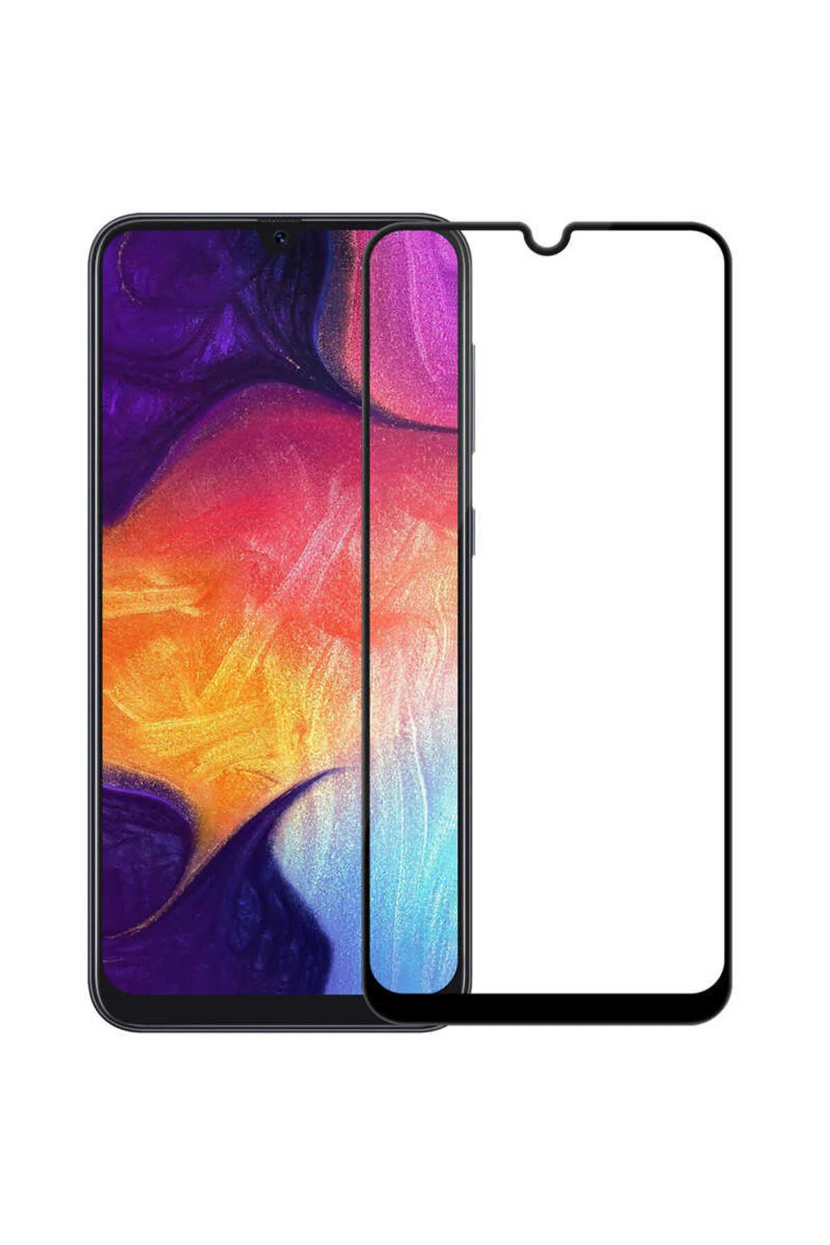 Realme C11 Davin 5D Cam Ekran Koruyucu - Siyah