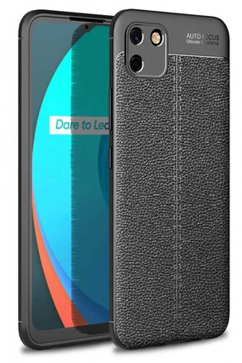 Realme C11 Kılıf Auto Focus Kapak - Siyah Realme C11 Kılıf Auto Focus Kapak - Siyah