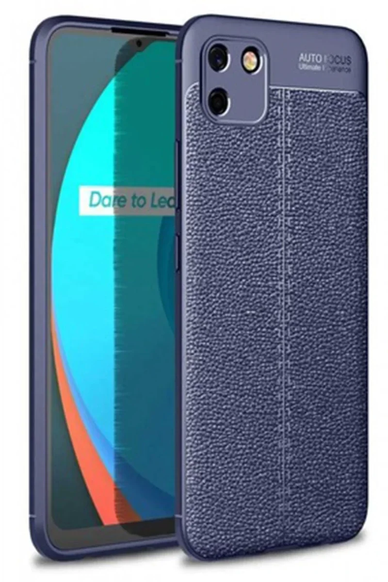 Realme C11 Kılıf Auto Focus Kapak - Lacivert Realme C11 Kılıf Auto Focus Kapak - Lacivert