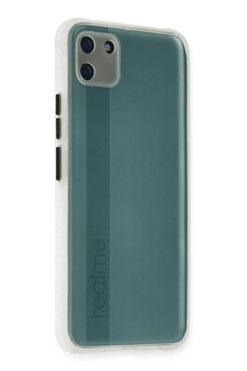 Realme C11 Kılıf Miami Şeffaf Silikon - Şeffaf