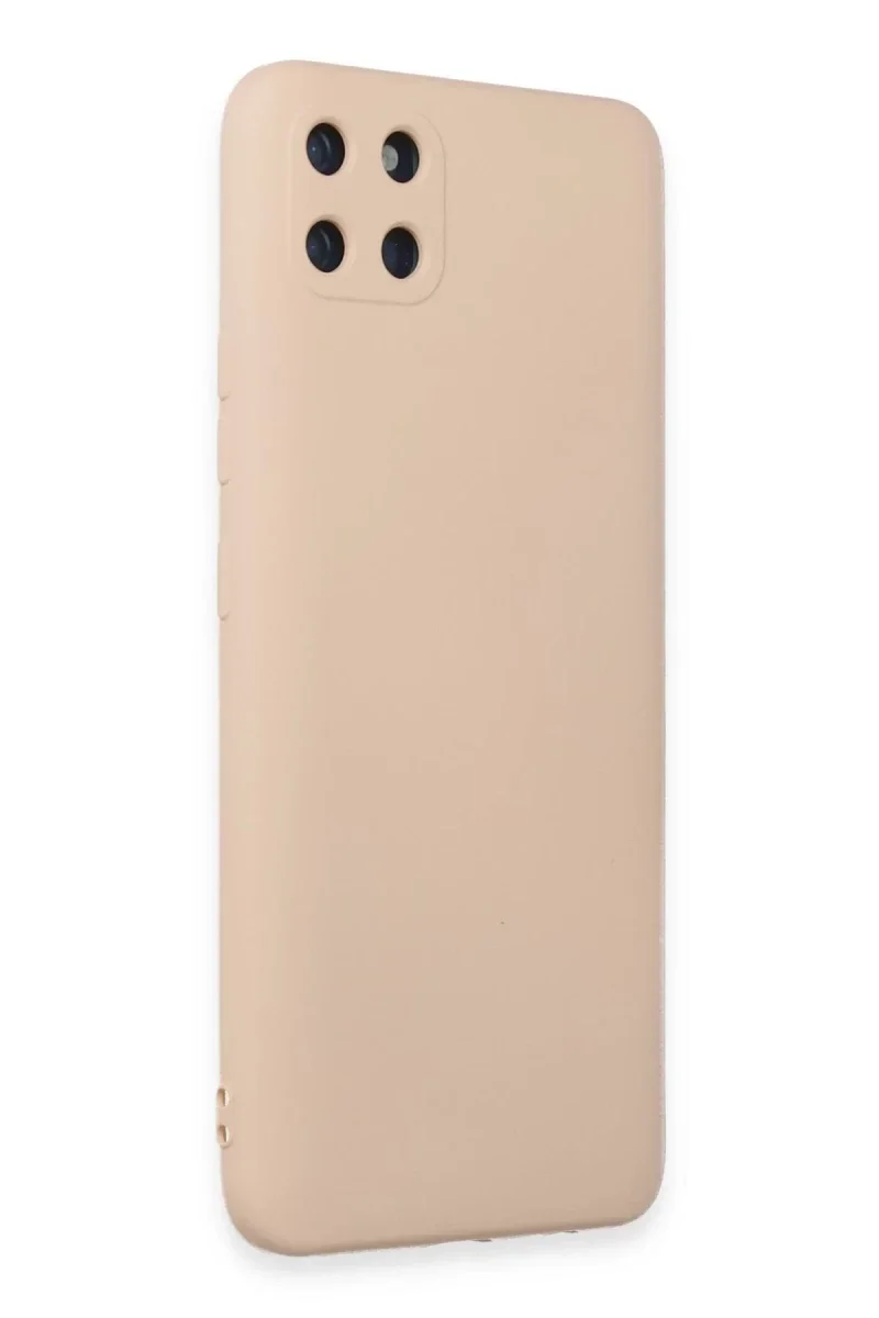 Realme C11 Kılıf Nano içi Kadife Silikon - Pudra Realme C11 Kılıf Nano içi Kadife Silikon - Pudra