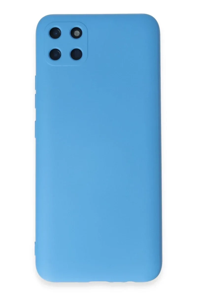 Realme C11 Kılıf Nano içi Kadife Silikon - Mavi