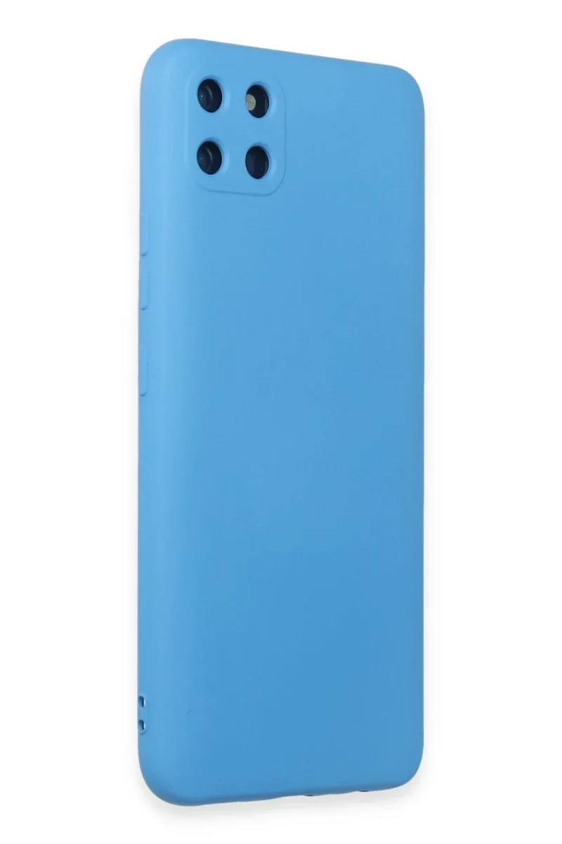 Realme C11 Kılıf Nano içi Kadife Silikon - Mavi