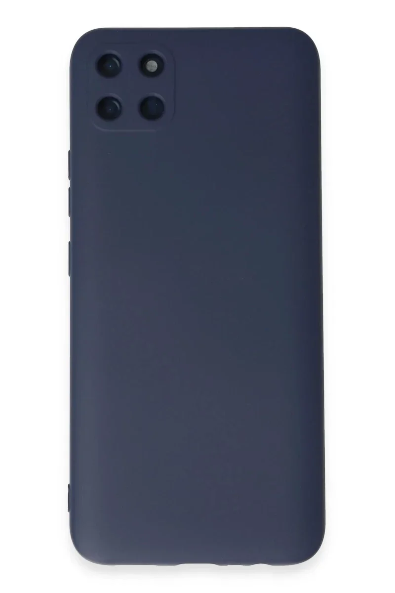 Realme C11 Kılıf Nano içi Kadife Silikon - Lacivert Realme C11 Kılıf Nano içi Kadife Silikon - Lacivert
