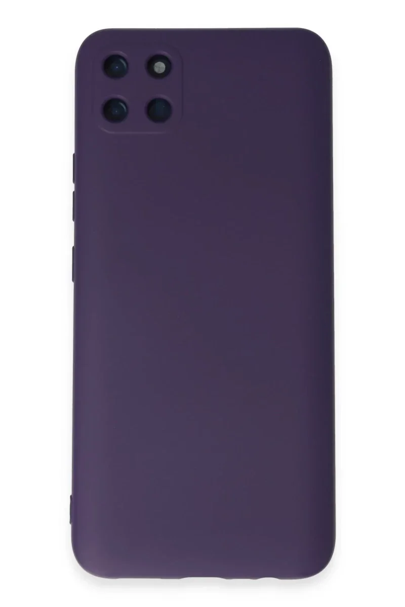 Realme C11 Kılıf Nano içi Kadife Silikon - Mor Realme C11 Kılıf Nano içi Kadife Silikon - Mor