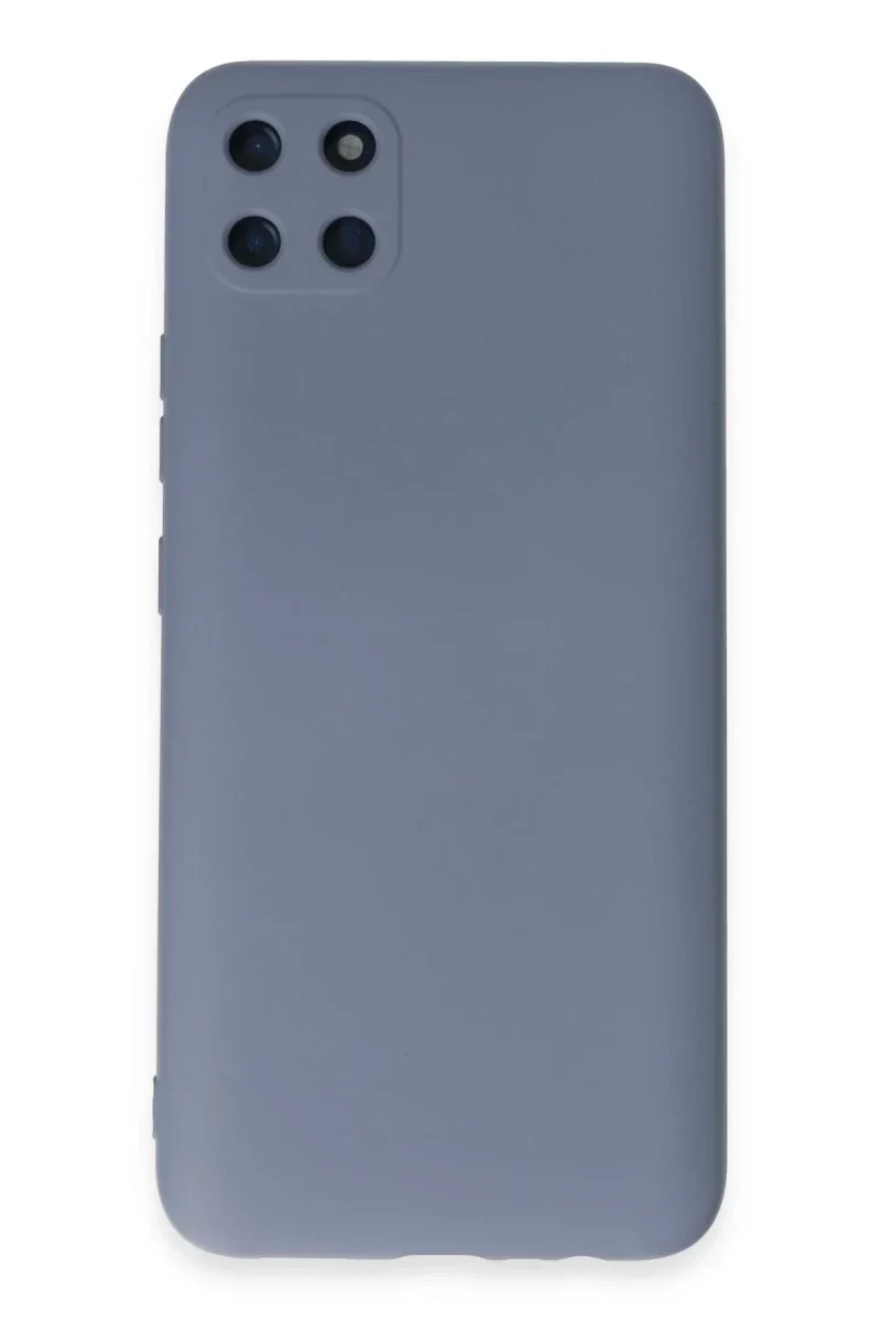 Realme C11 Kılıf Nano içi Kadife Silikon - Gri