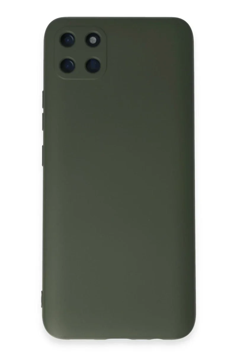 Realme C11 Kılıf Nano içi Kadife Silikon - Koyu Yeşil Realme C11 Kılıf Nano içi Kadife Silikon - Koyu Yeşil