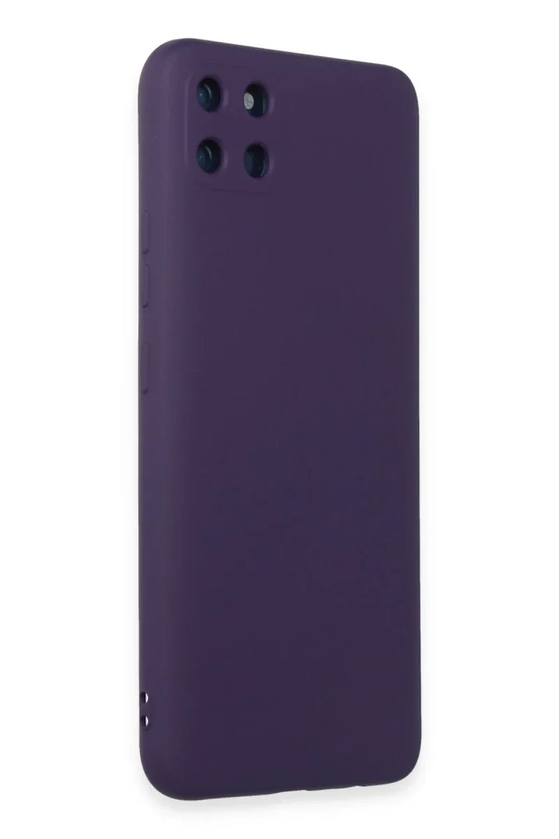 Realme C11 Kılıf Nano içi Kadife Silikon - Mor Realme C11 Kılıf Nano içi Kadife Silikon - Mor