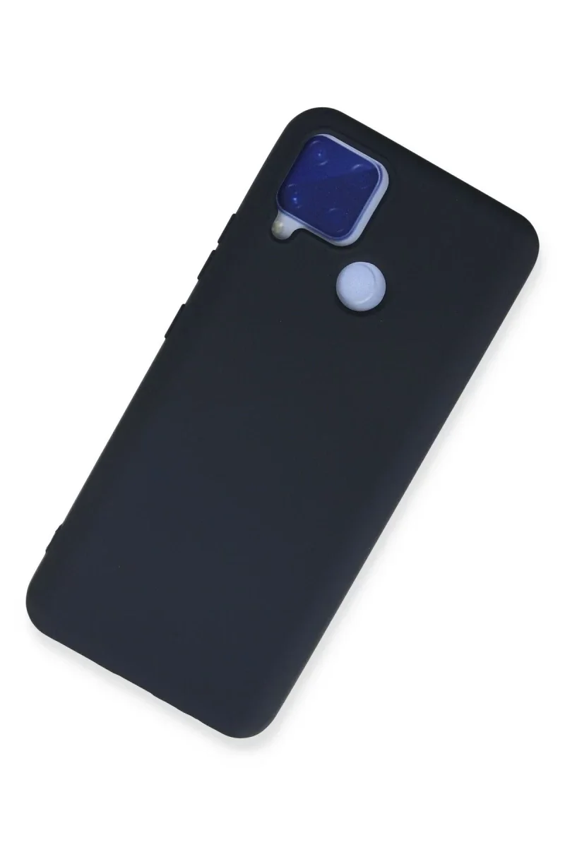 Realme C15 Kılıf Nano içi Kadife Silikon - Lacivert