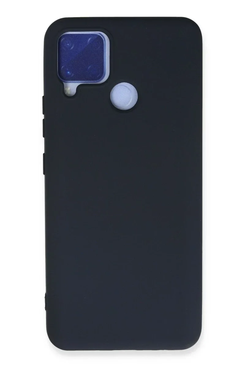 Realme C15 Kılıf Nano içi Kadife Silikon - Lacivert