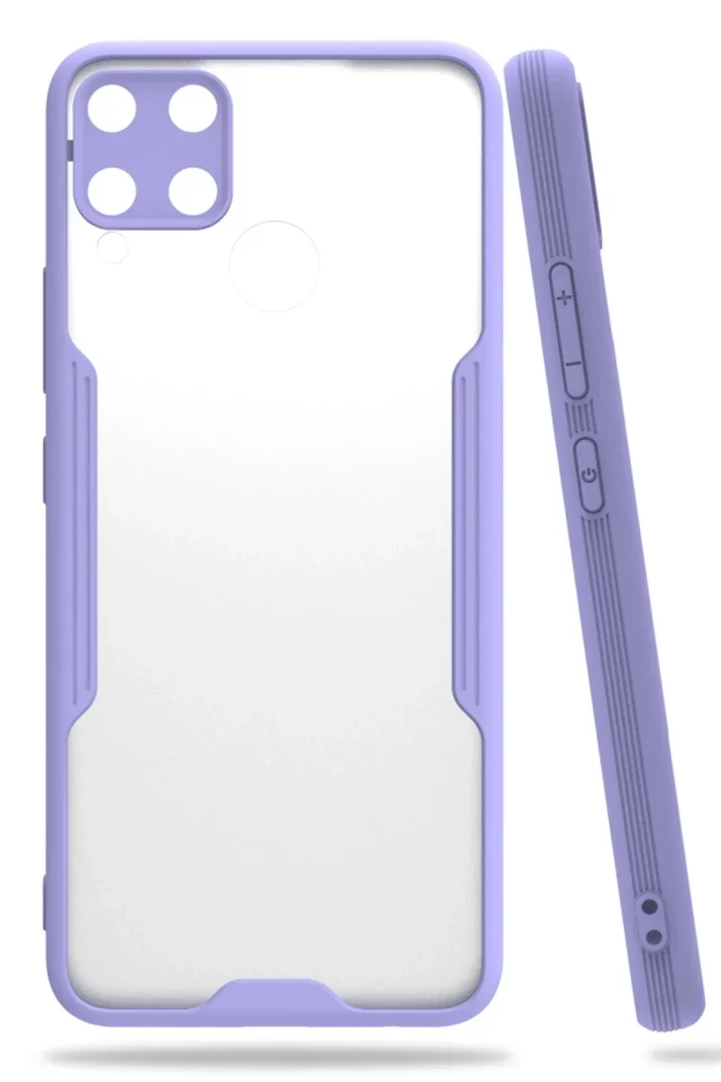 Realme C15 Kılıf Platin Silikon - Lila Realme C15 Kılıf Platin Silikon - Lila