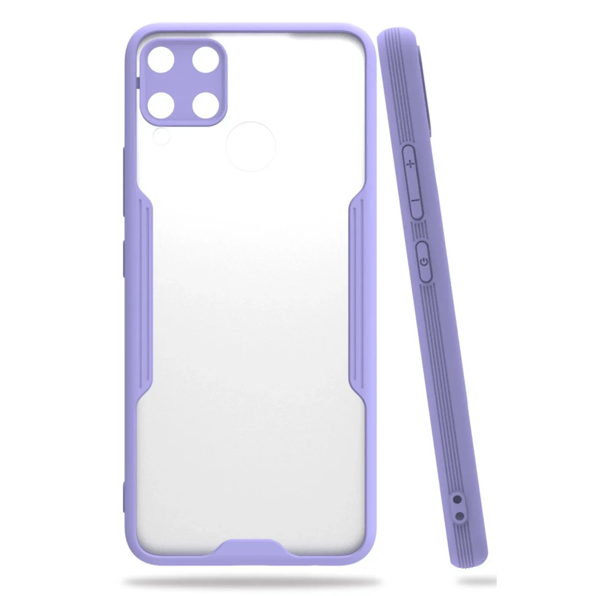 Realme C15 Kılıf Platin Silikon - Lila Realme C15 Kılıf Platin Silikon - Lila