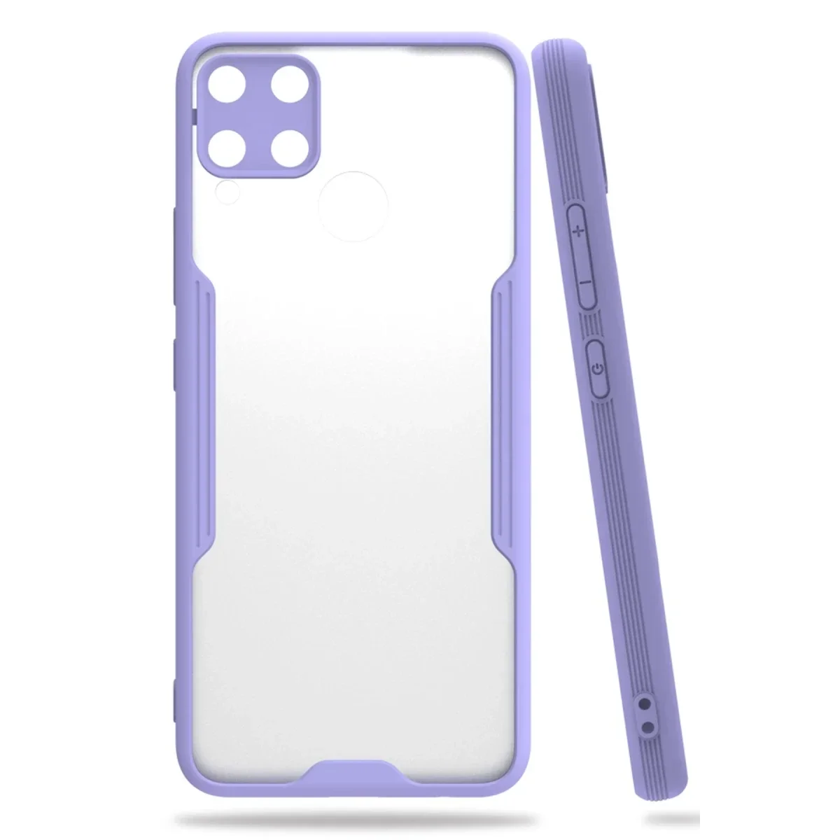 Realme C15 Kılıf Platin Silikon - Lila Realme C15 Kılıf Platin Silikon - Lila