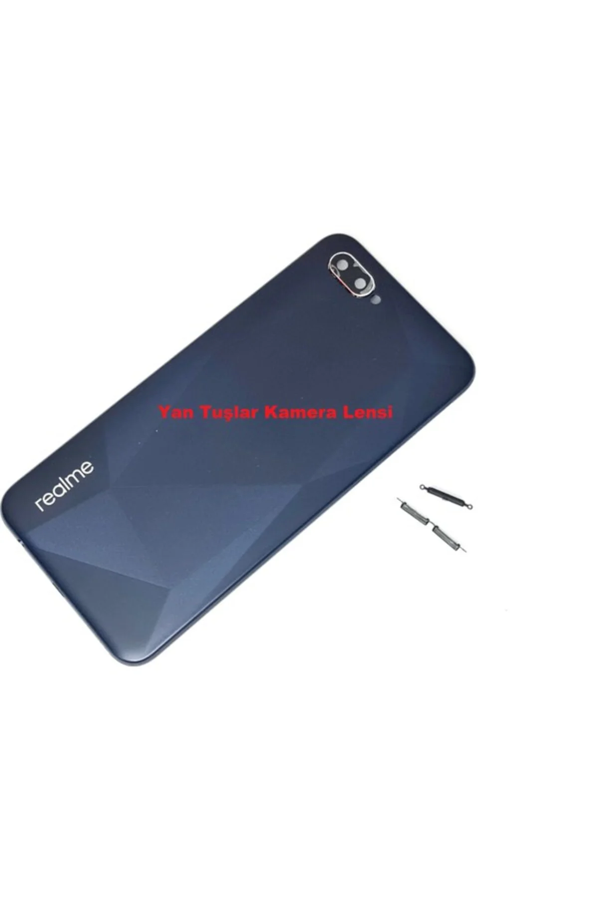 Realme C2 Kasa Arka Pil Batarya Pil Kapağı Mavi