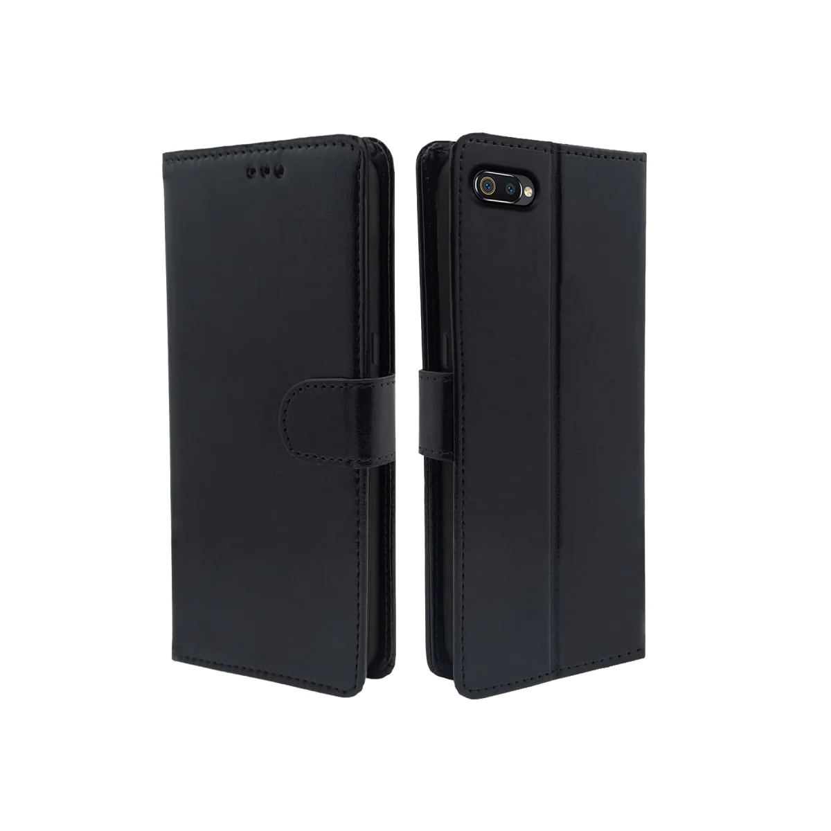 Realme C2 Trend S Plus Kapaklı Kılıf - Siyah