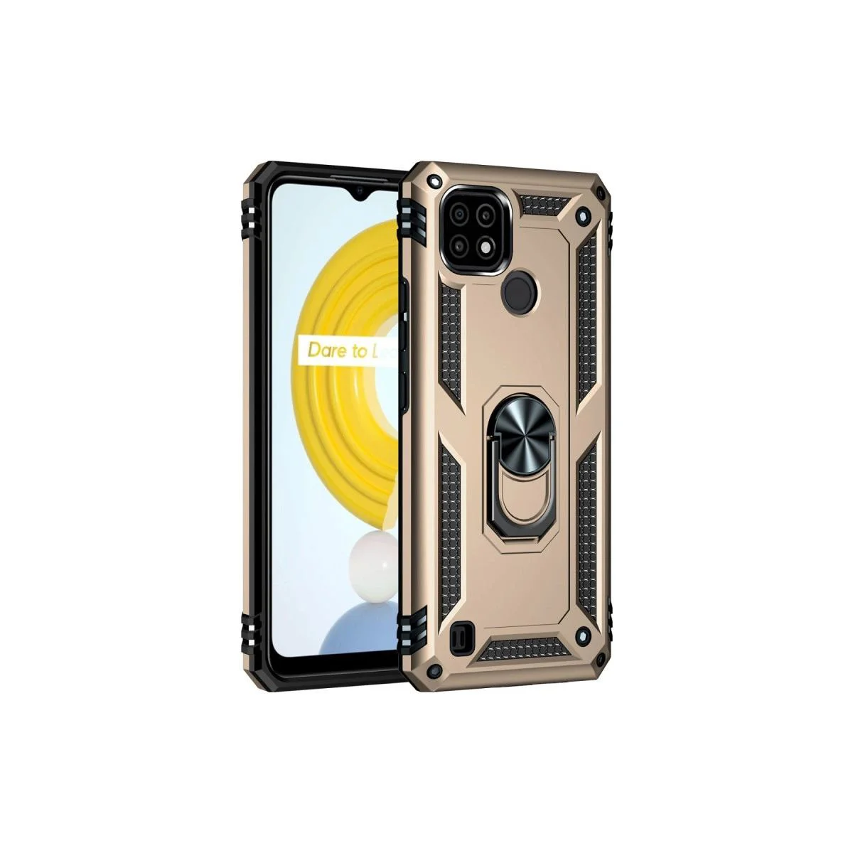 Realme C21 ile Uyumlu Sofya Yüzüklü Silikon Kılıf - Gold Fiyatı, Yorumları ve Özellikleri