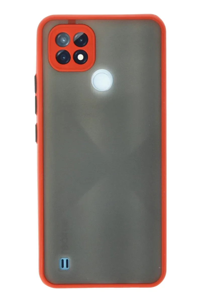 Realme C21 Kılıf Montreal Silikon Kapak - Kırmızı