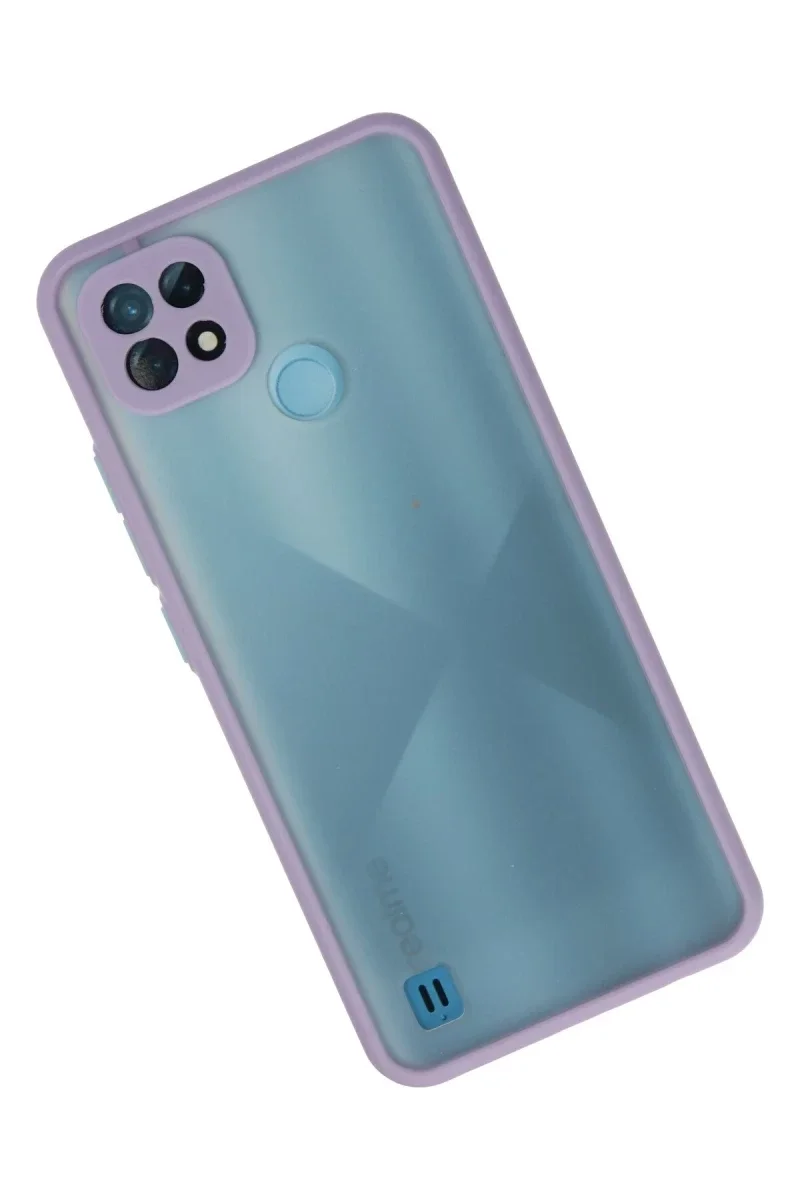 Realme C21 Kılıf Montreal Silikon Kapak - Mor Realme C21 Kılıf Montreal Silikon Kapak - Mor