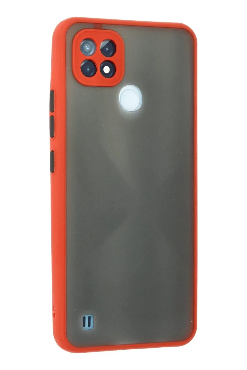 Realme C21 Kılıf Montreal Silikon Kapak - Kırmızı