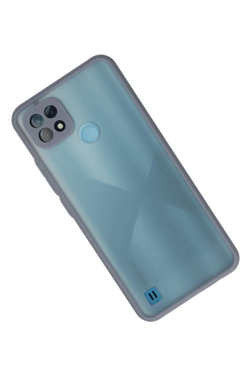 Realme C21 Kılıf Montreal Silikon Kapak - Gri Realme C21 Kılıf Montreal Silikon Kapak - Gri