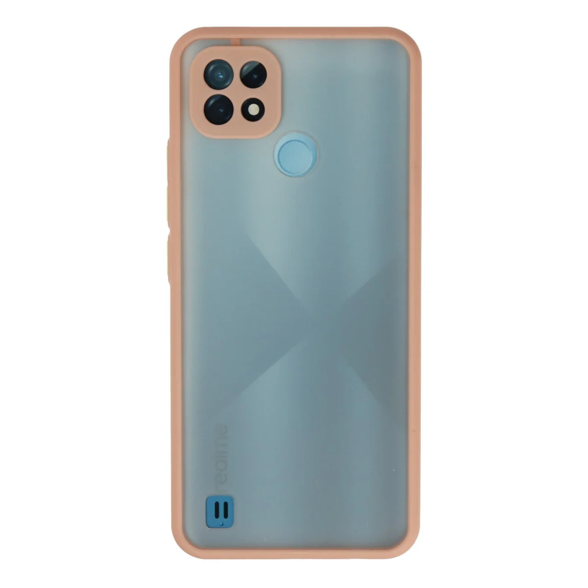 Realme C21 Kılıf Montreal Silikon Kapak - Pembe | Darbe Korumalı Şeffaf Arka