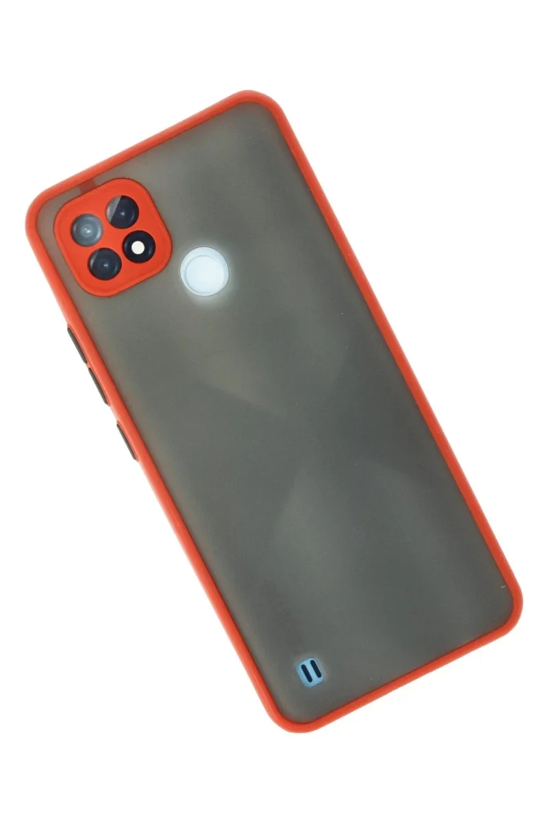 Realme C21 Kılıf Montreal Silikon Kapak - Kırmızı