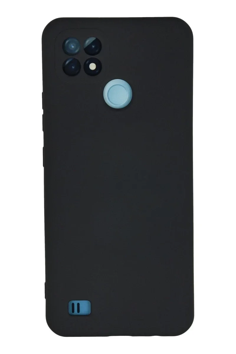 Realme C21 Kılıf Nano içi Kadife Silikon - Lacivert