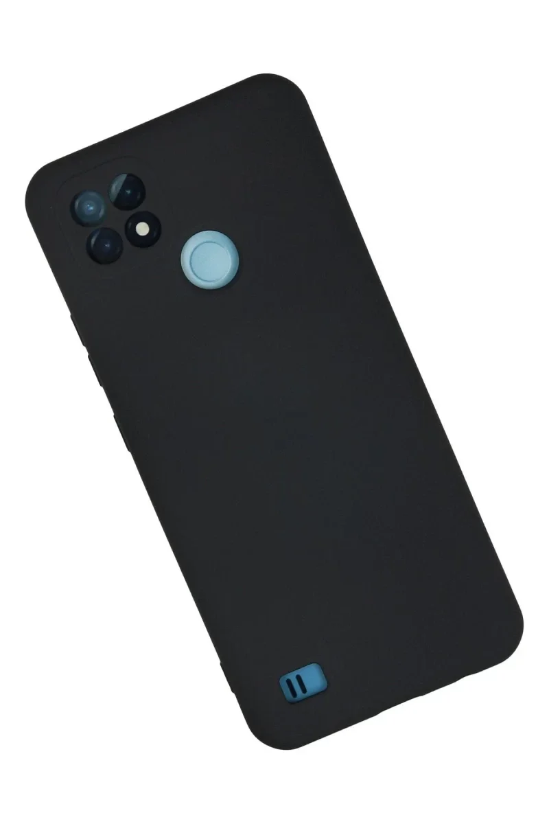 Realme C21 Kılıf Nano içi Kadife Silikon - Lacivert