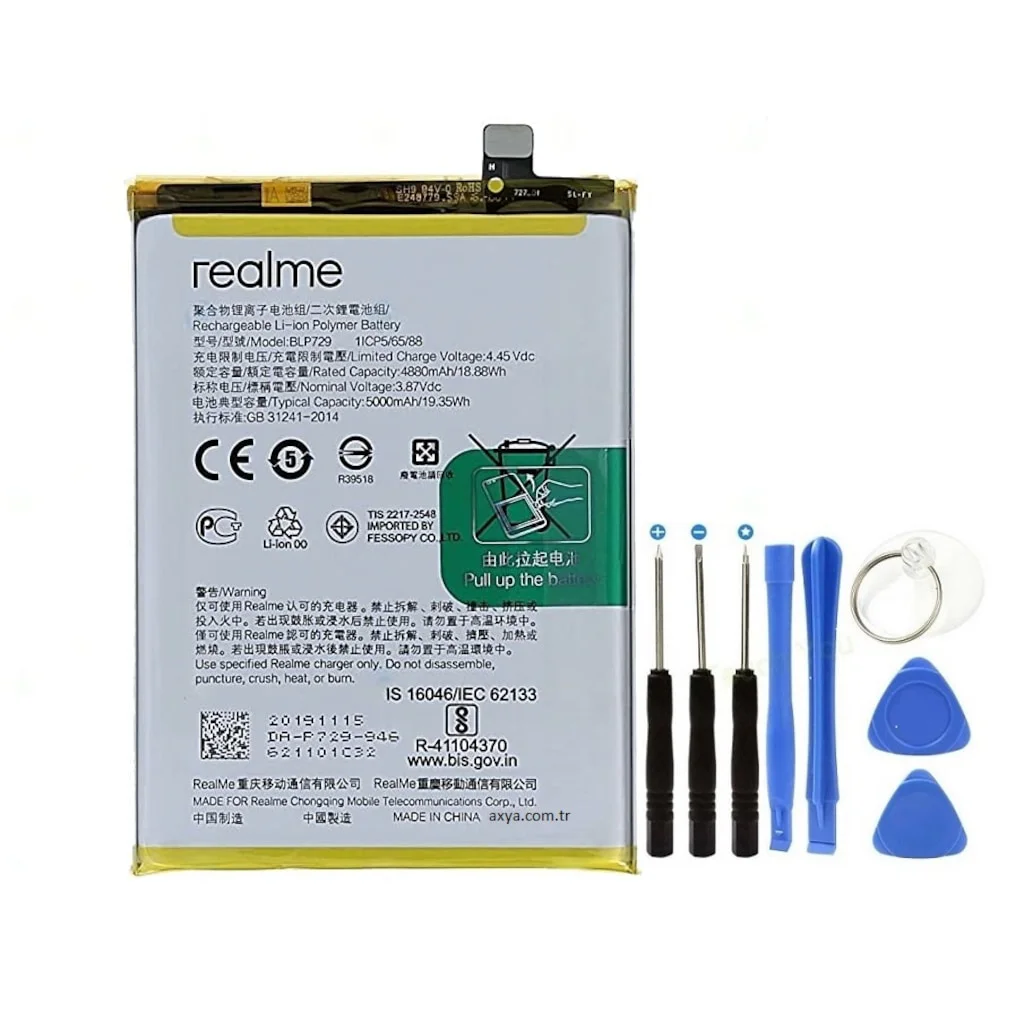 Realme C21 Pil Batarya BLP729 + Tamir Seti