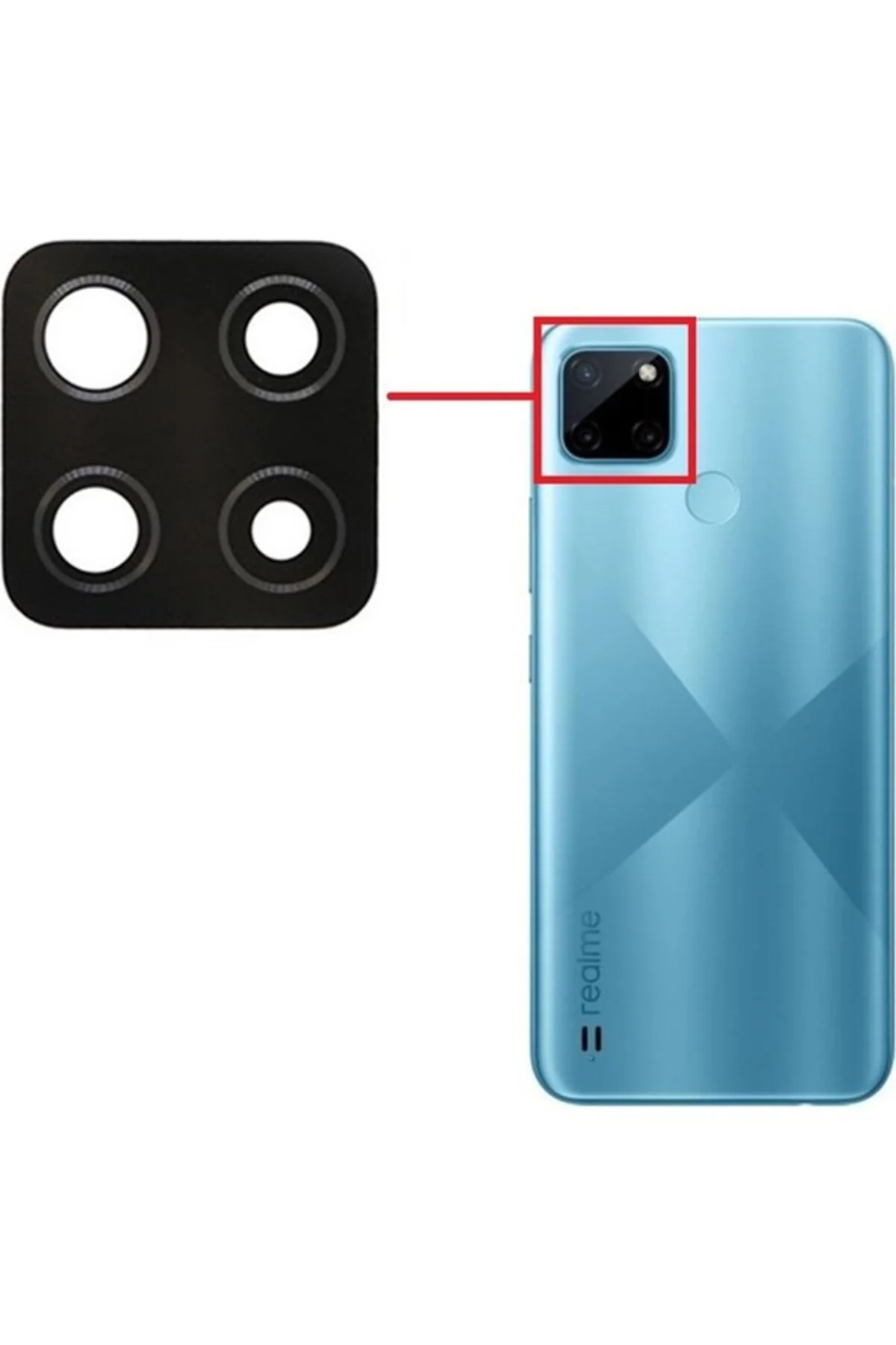 Realme C21Y Uyumlu Kamera Camı