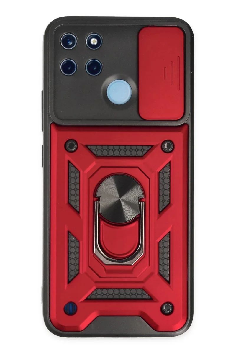 Realme C25Y Kılıf Pars Lens Yüzüklü Silikon - Kırmızı Fiyatı, Yorumları ve Özellikleri