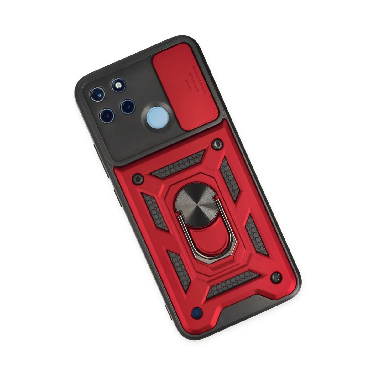 Realme C25y Kılıf Pars Lens Yüzüklü Silikon - Kırmızı Realme C25y Kılıf Pars Lens Yüzüklü Silikon - Kırmızı