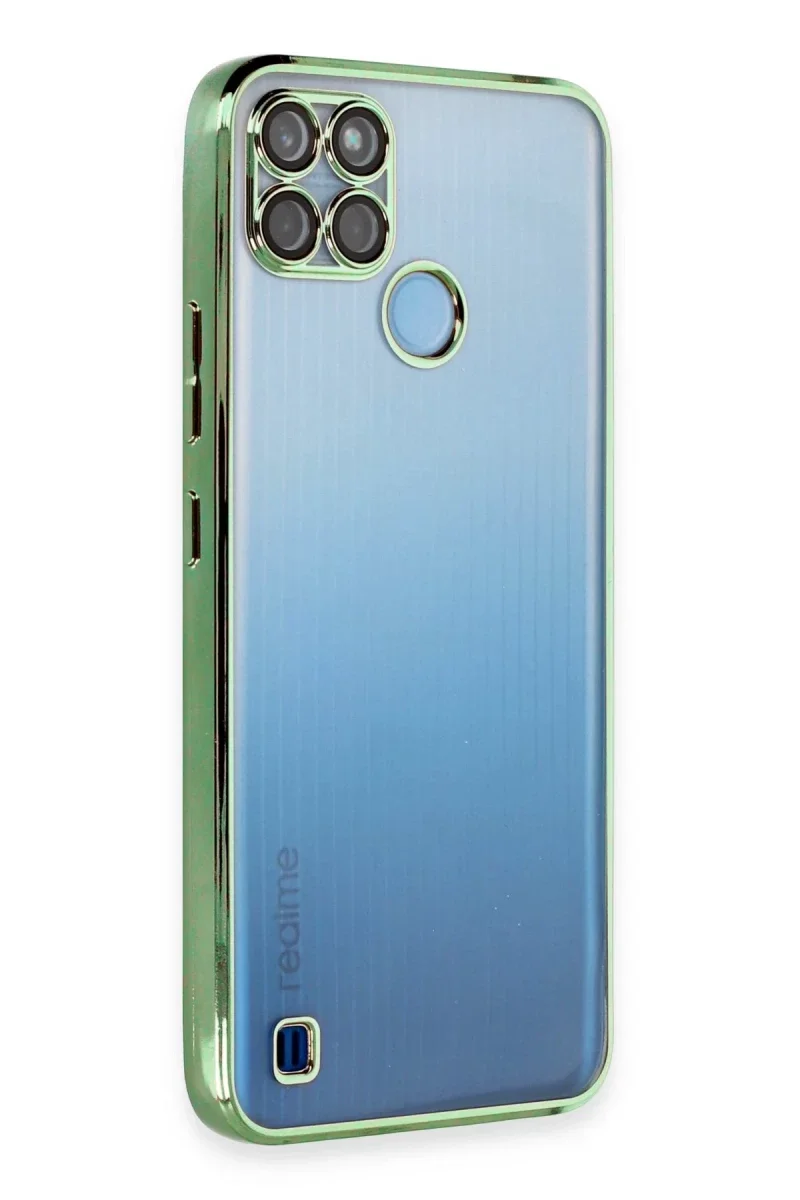 Realme C25Y Kılıf Razer Lensli Silikon - Yeşil