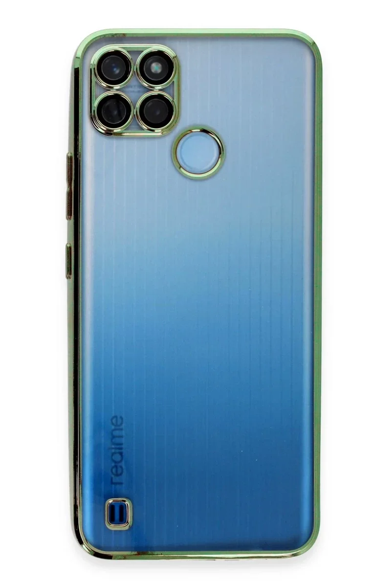 Realme C25Y Kılıf Razer Lensli Silikon - Yeşil